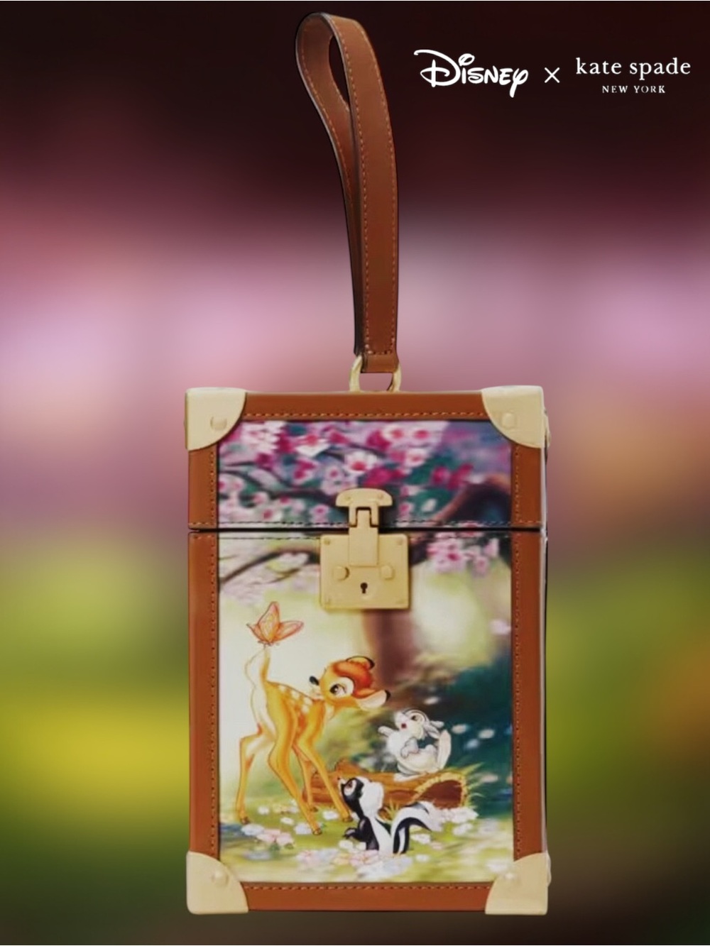 NWT Kate Spade x Disney Bambi 3D Trunk Clutch Handbag Box Bag Limited Edition 🌷